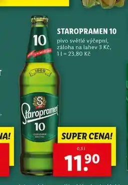 Lidl Pivo staropramen 10 nabídka