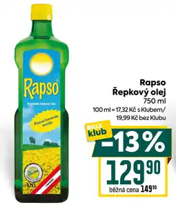 Billa Rapso Řepkový olej nabídka