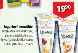 CBA Jogurtové smoothie nabídka