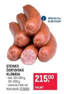Makro STEINEX ČERTOVSKÁ KLOBÁSA nabídka