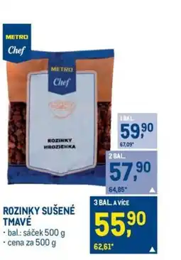 Makro ROZINKY SUŠENÉ TMAVÉ nabídka