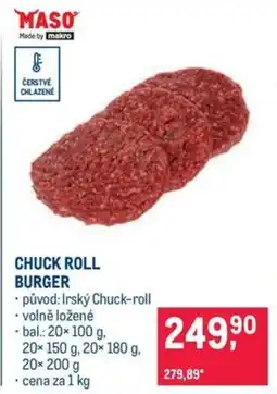 Makro CHUCK ROLL BURGER nabídka