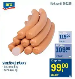 Makro VÍDEŇSKÉ PÁRKY nabídka