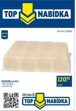 Makro MOZZARELLA 40% nabídka