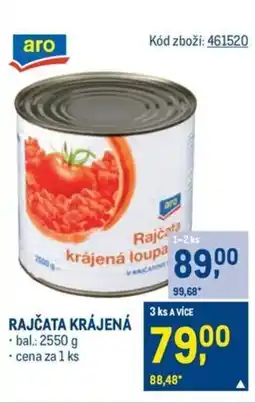 Makro RAJČATA KRÁJENÁ nabídka