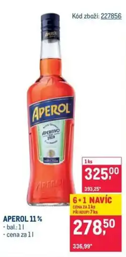 Makro APEROL 11% nabídka