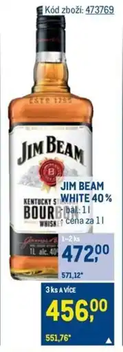 Makro JIM BEAM WHITE 40% nabídka