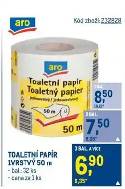 Makro TOALETNÍ PAPÍR 1VRSTVÝ 50 m nabídka