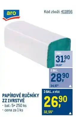 Makro PAPÍROVÉ RUČNÍKY ZZ 1VRSTVÉ nabídka