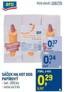 Makro SÁČEK NA HOT DOG PAPÍROVÝ nabídka