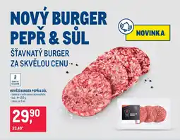 Makro HOVĚZÍ BURGER PEPŘ & SŮL nabídka