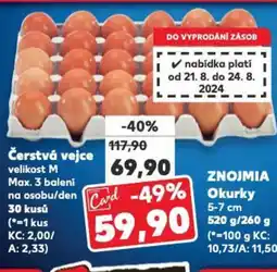 Kaufland Čerstvá vejce nabídka