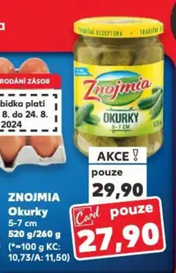 Kaufland ZNOJMIA Okurky nabídka