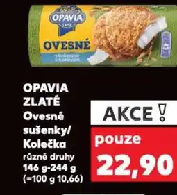 Kaufland OPAVIA ZLATÉ Ovesné sušenky/ Kolečka nabídka
