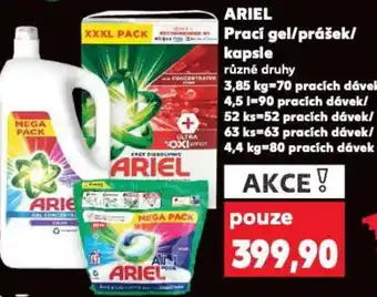 Kaufland ARIEL Prací gel/prášek/ kapsle nabídka