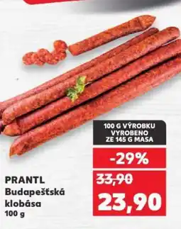 Kaufland PRANTL Budapešťská klobása nabídka