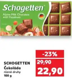 Kaufland SCHOGETTEN Čokoláda nabídka