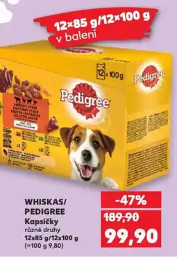 Kaufland WHISKAS/ PEDIGREE Kapsičky nabídka