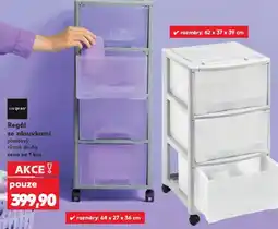 Regál se zásuvkami