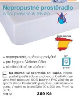 Decodoma Nepropustné prostěradlo brání prosáknutí tekutin nabídka