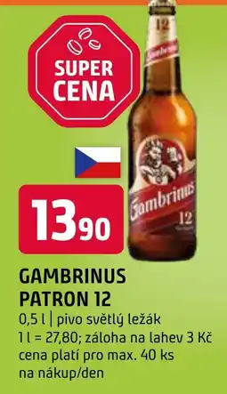 Terno GAMBRINUS PATRON 12 0.5L nabídka