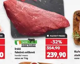 Kaufland Irská falešná svíčková nabídka