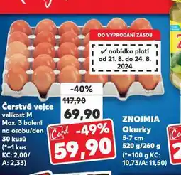 Kaufland Čerstvá vejce m 30 ks nabídka