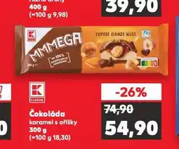 Kaufland Čokoláda karamel s oříšky nabídka