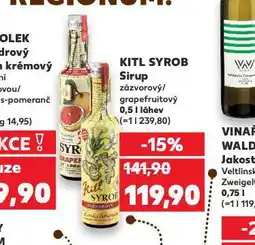 Kaufland Kitl syrob sirup nabídka
