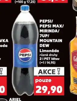 Kaufland Pepsi / pepsi max / mirinda / 7up / mountain dew nabídka