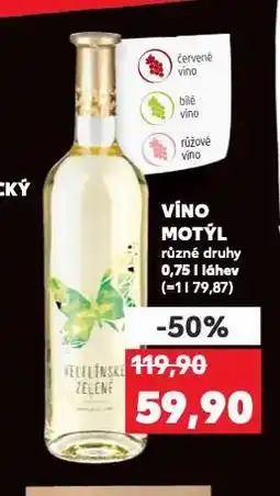 Kaufland Vino motýl nabídka