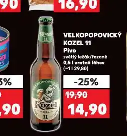 Kaufland Pivo velkopopovický kozel 11 nabídka