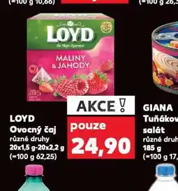 Kaufland Loyd ovocný čaj nabídka