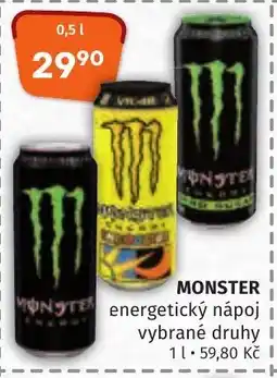Trefa MONSTER energetický nápoj nabídka