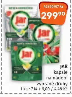 Trefa JAR kapsle na nádobí nabídka