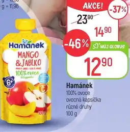 Globus Hamánek 100% ovoce ovocná kapsička nabídka