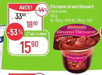 Globus Ehrmann Grand Dessert nabídka