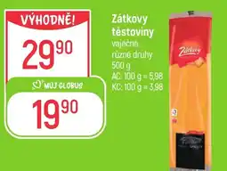 Globus Zátkovy těstoviny nabídka