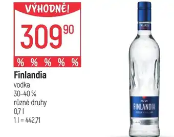 Globus Finlandia vodka nabídka