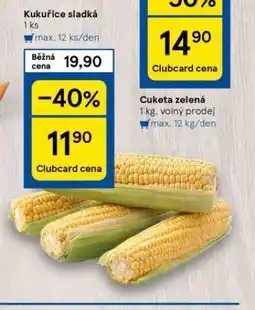 Tesco Kukuřice sladká nabídka