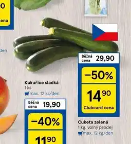 Tesco Cuketa zelená nabídka