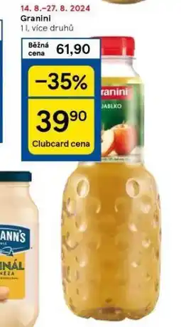 Tesco Granini nabídka