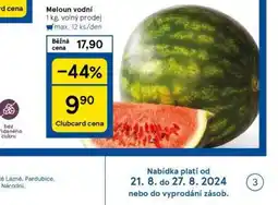 Tesco Meloun vodní nabídka