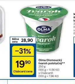 Tesco Olma olomoucký tvaroh polotučný nabídka