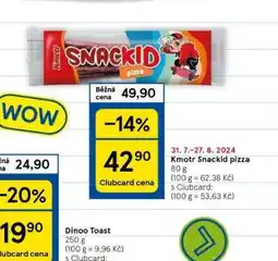 Tesco Kmotr snackid pizza nabídka