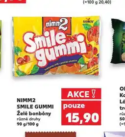 Kaufland Nimm2 smile gummi želé bonbony nabídka