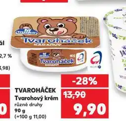 Kaufland Tvaroháček tvarohový krém nabídka
