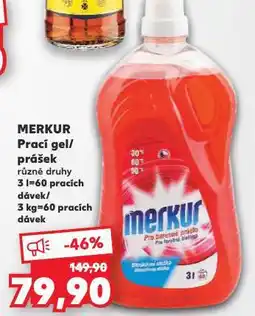 Kaufland Merkur prací gel / prášek nabídka
