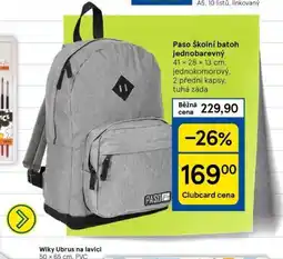 Tesco Paso školní batoh jednobarevný nabídka
