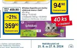 Tesco Whiskas kapsičky pro kočky nabídka
